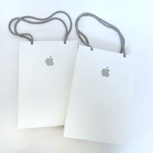 Apple Small Gift Shopping Bag Bundle of 2